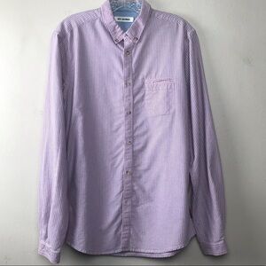Ben Sherman Button Down Long Sleeve Shirt Fitted Career Office Casual